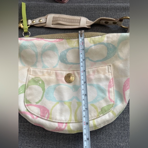 Vintage Coach multi-color Logo shoulder bag - Picture 12 of 13
